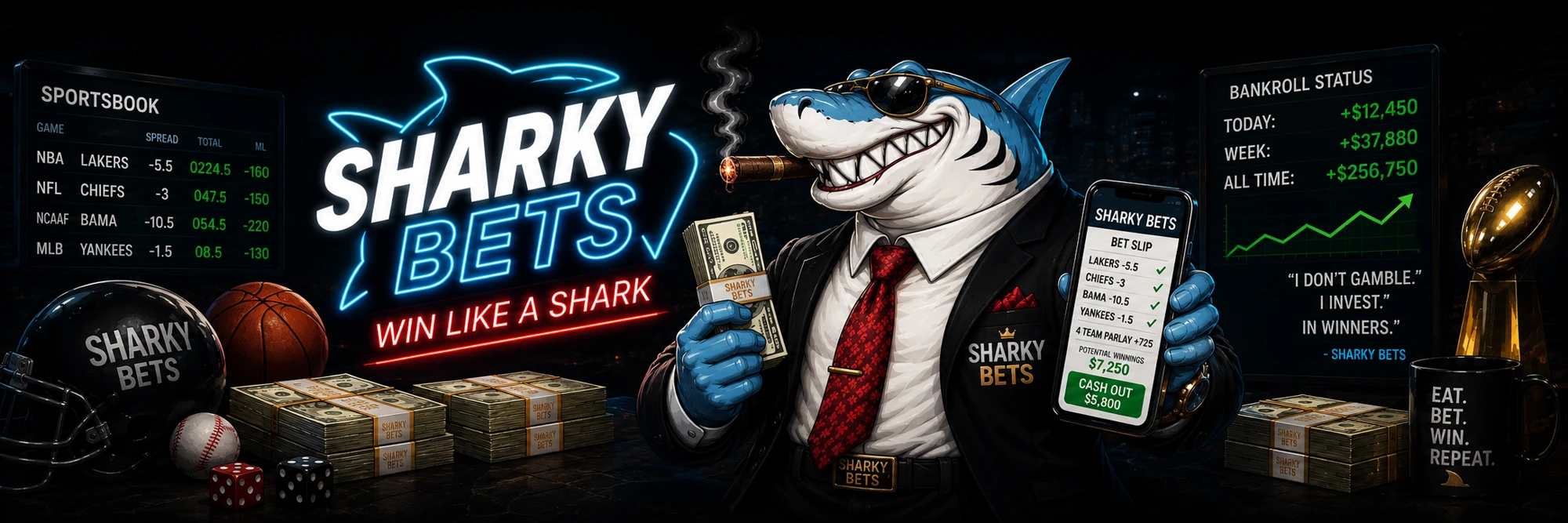 Sharky profile banner